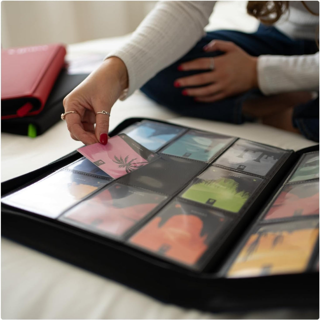 Vault X 9 Pocket Trading Card Zip Binder - Premium Exo-Tec Material, Holds 360 Cards | Black