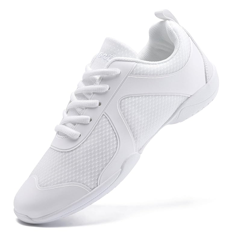 White Cheer Shoes for Girls Women Kids Cheerleading Shoes - Lightweight Breathable Sneakers Variation: White_2316+6