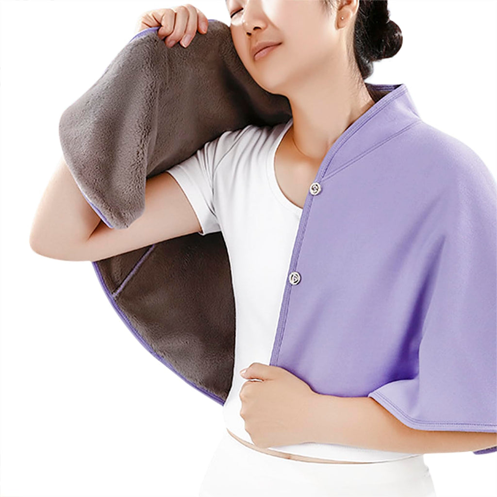 Thickened Wheelchair Care Shawl, Warm Shoulder Shawl Cape Bedridden Patient Shoulder Warm Cloak, Adaptive Easy-Dress Bed Jacket Cape for Elderly, Keeps Shoulders and Back Warm During Cold Winter