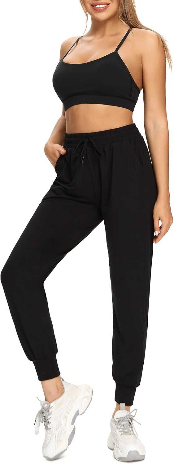 Skiennix Women's Sweatpants - Comfortable Joggers with Pockets for Yoga & Running | 3-Pack Set