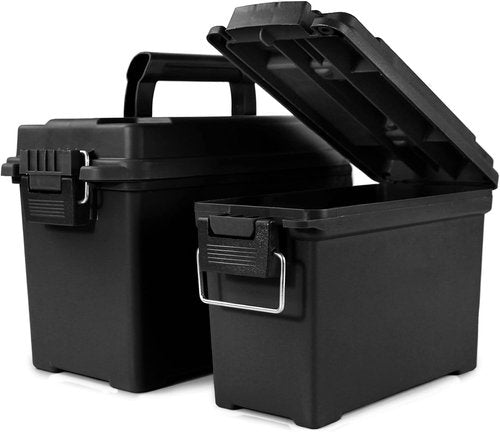 GUGULUZA Ammo Cans - Lockable Waterproof Storage Containers | 2-Pack Field Boxes for Hunting Gear