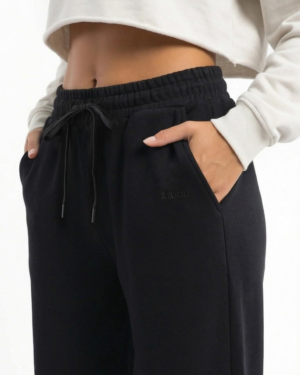 Zylioo Wide Leg Sweatpants for Tall Women - High Waist Casual Lounge Pants with Pockets | 32"/34" Inseam