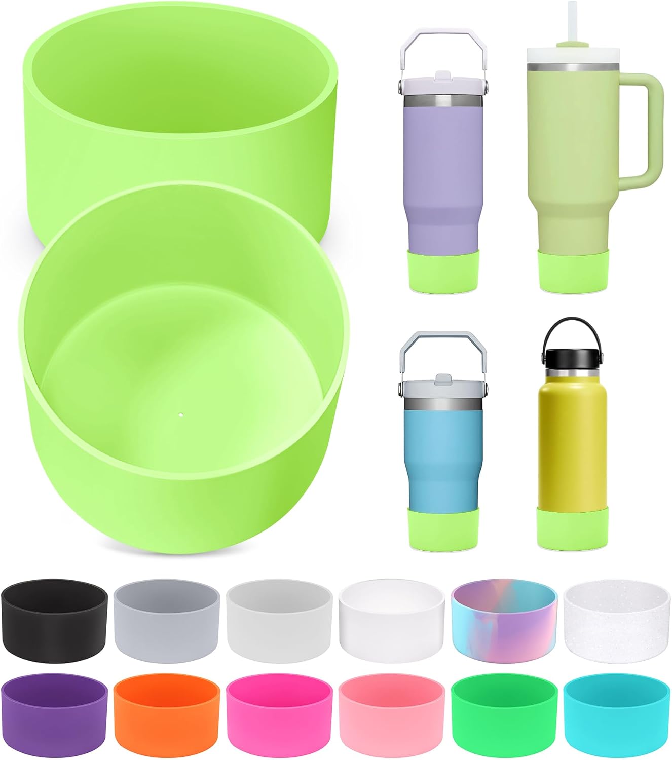 PICcircuit Silicone Bottoms for Stanley Boot | 2PCS for Quencher Adventure & Hydroflask Tumblers