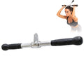 MuscleForge Straight Bar Cable Attachment 20inch – Chrome Rotating Tricep Bar Cable Attachment with Non-Slip Handles – Tricep Pull Down Bar – Gym Accessories for Biceps, Triceps & Back Workouts