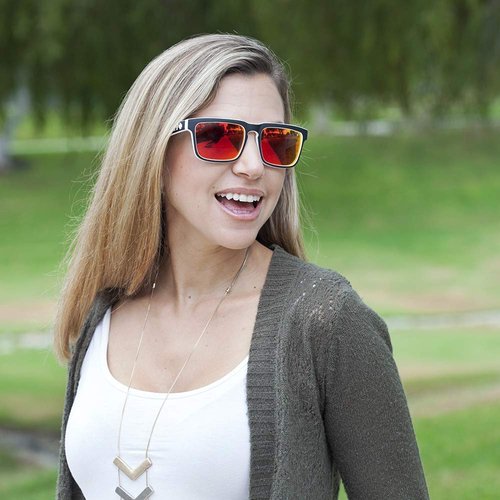 SPY Optic Helm, Square Sunglasses, Color and Contrast Enhancing Lenses, Black - Happy Gray Green Lenses