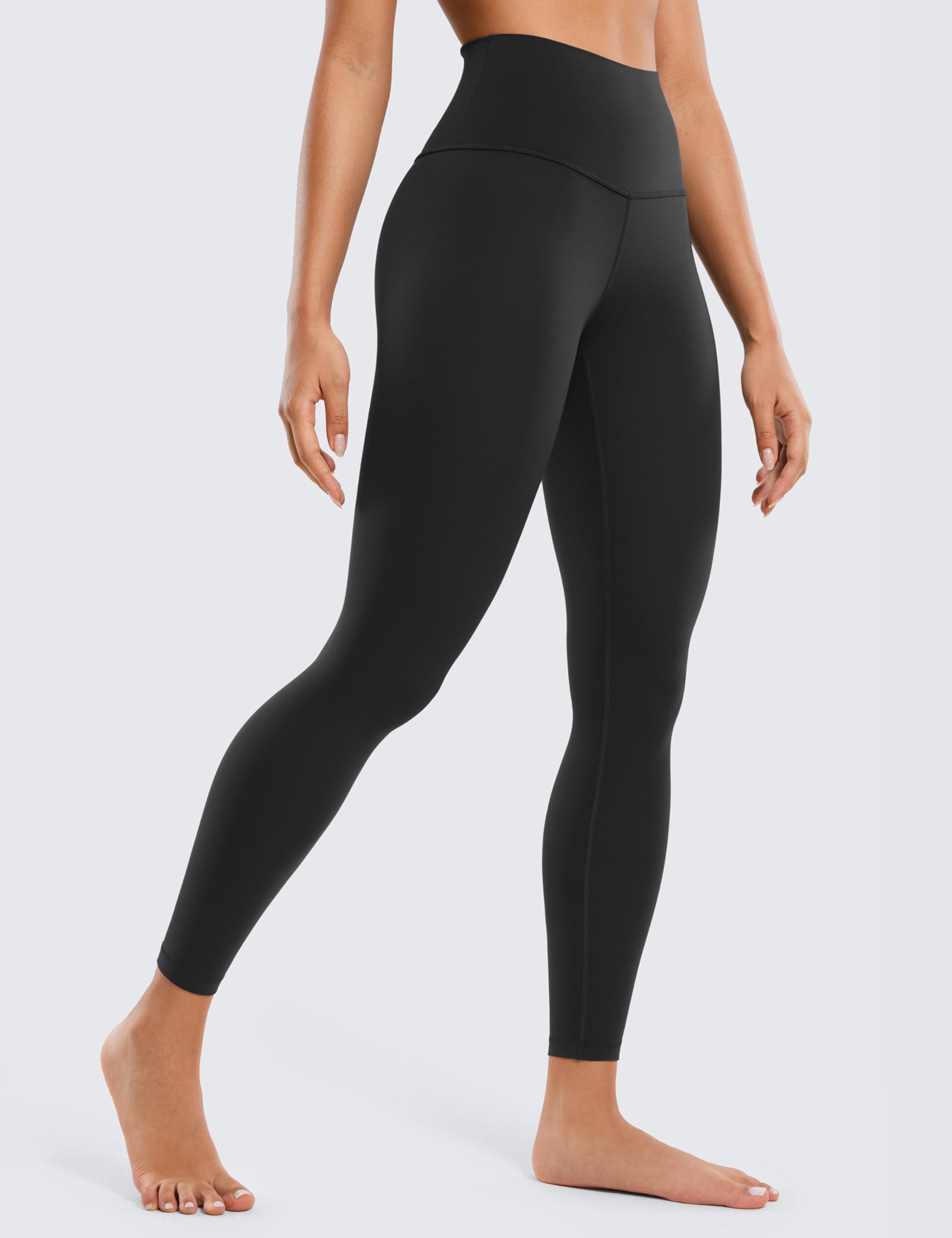 CRZ YOGA Butterluxe Yoga Leggings 25" - High Waisted Buttery Soft Womens Workout Lounge Pants Black Medium