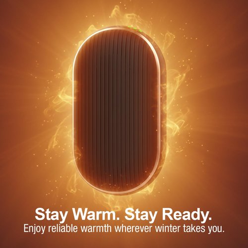 Handy Heater Hand Warmers Ultra - Rechargeable & Cordless with 3 Heat Settings - Portable, Battery Powered, Lightweight - Up To 7 Hours of Run Time Per Warmer - Cold Weather & Camping Hand Heater