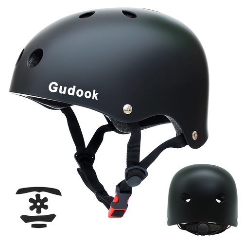 Gudook Skateboard Bicycle Helmet - Adult/Youth/Kids Skate Helmets for Multi-Sports Cycling Roller Skate Inline Skating BMX Commuting Adjustable Bike Helmet (Medium(54-57cm))