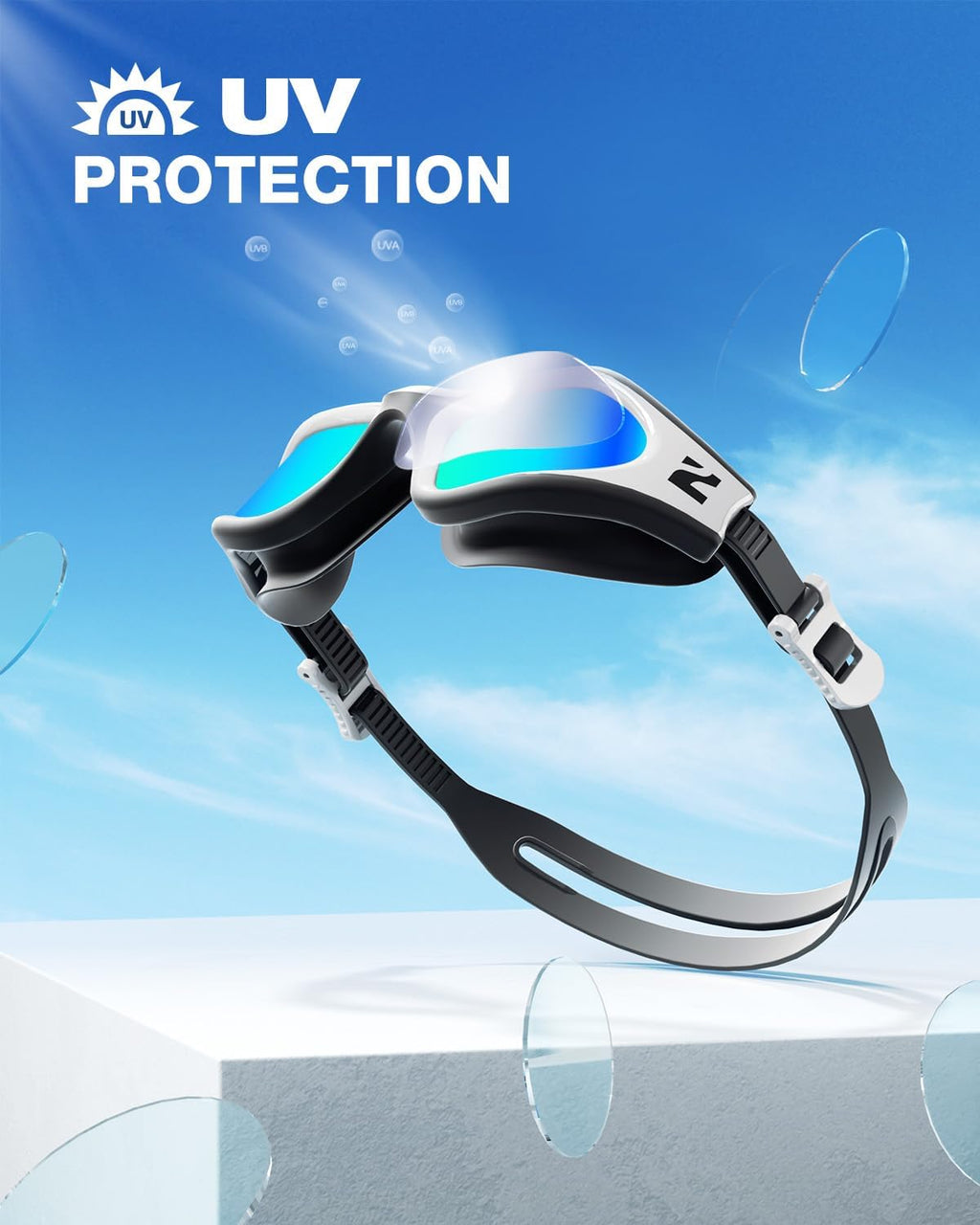 ZIONOR G1+G1Lite Goggles - Premium UV Protection & Anti-Fog Design | Ideal for Water Sports