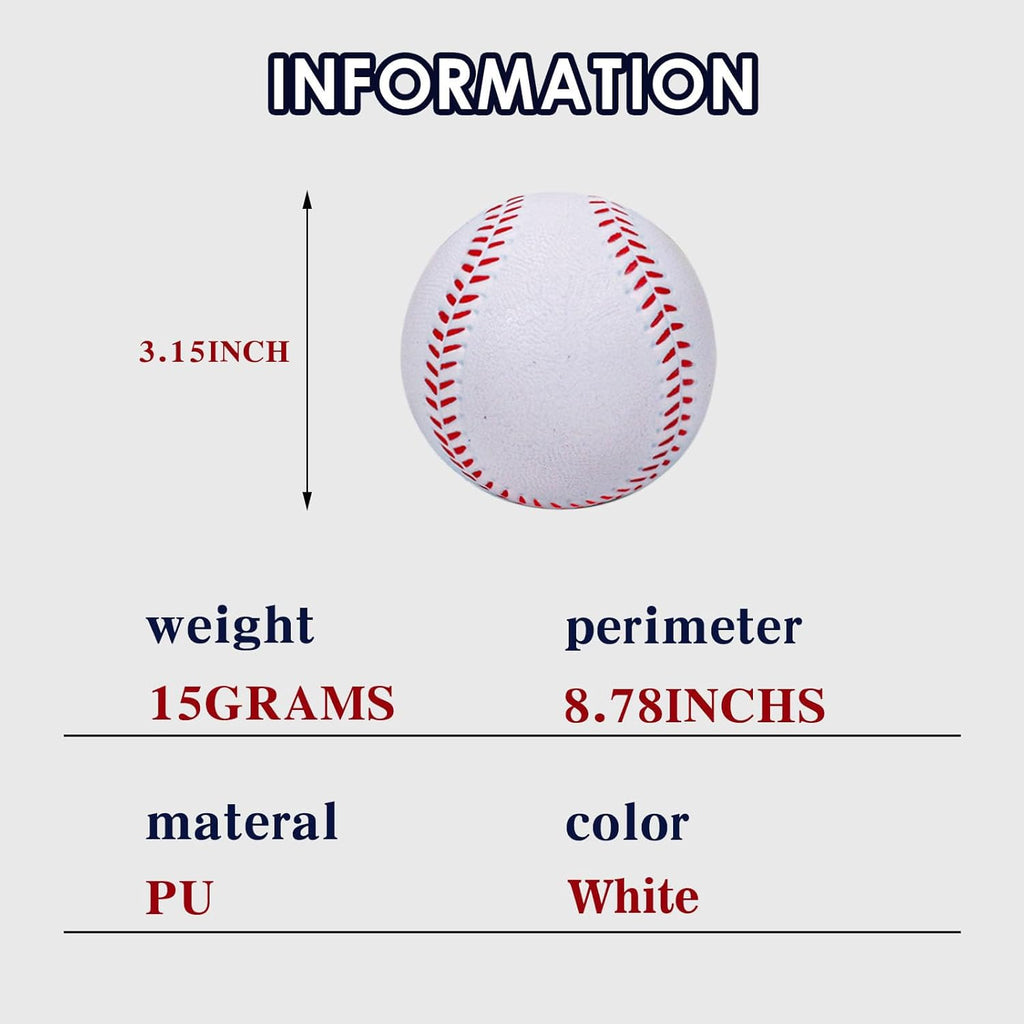 Skiennix 9-Inch Foam Baseballs - 4 Pack Soft Training Balls for Indoor/Outdoor Practice