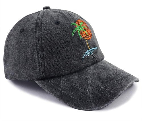 Hawaiian Beach Vacation Essentials, Sun Visor Hats for Travel Accessories, Tropical Vacation Outfits for Men Women, Birthday Gift for Dad Mom (US, Alpha, One Size, Black)
