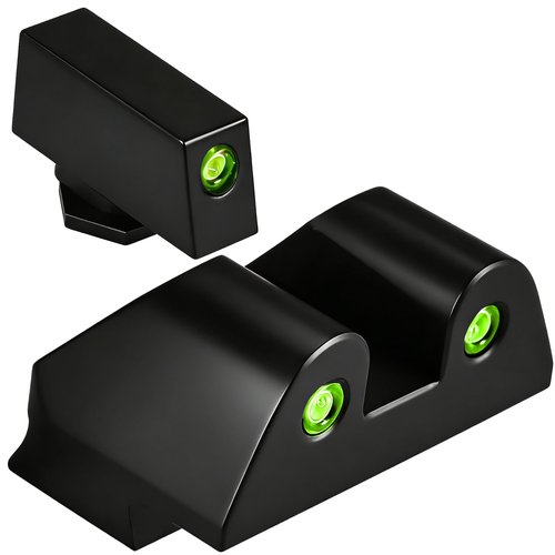 Lukvcoe Tritium Handgun Sight, High-Visible Front & Rear Night Sights for Glock 17, 17L, 19 to 35, 37, 38, 39, 40 and 41 Handguns Models, with Self Luminous Low-Light Tritium Dots.