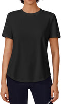 PINSPARK Soft Workout Tops for Women - Quick Dry Athletic Tee with UPF 50+ Sun Protection | Ideal for Running & Hiking