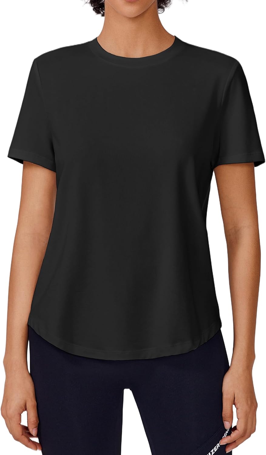 PINSPARK Soft Workout Tops for Women - Quick Dry Athletic Tee with UPF 50+ Sun Protection | Ideal for Running & Hiking