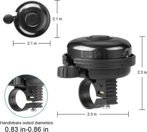Accmor Classic Bike Bell - Loud Aluminum Bicycle Bell for Adults & Kids | Crisp Clear Sound