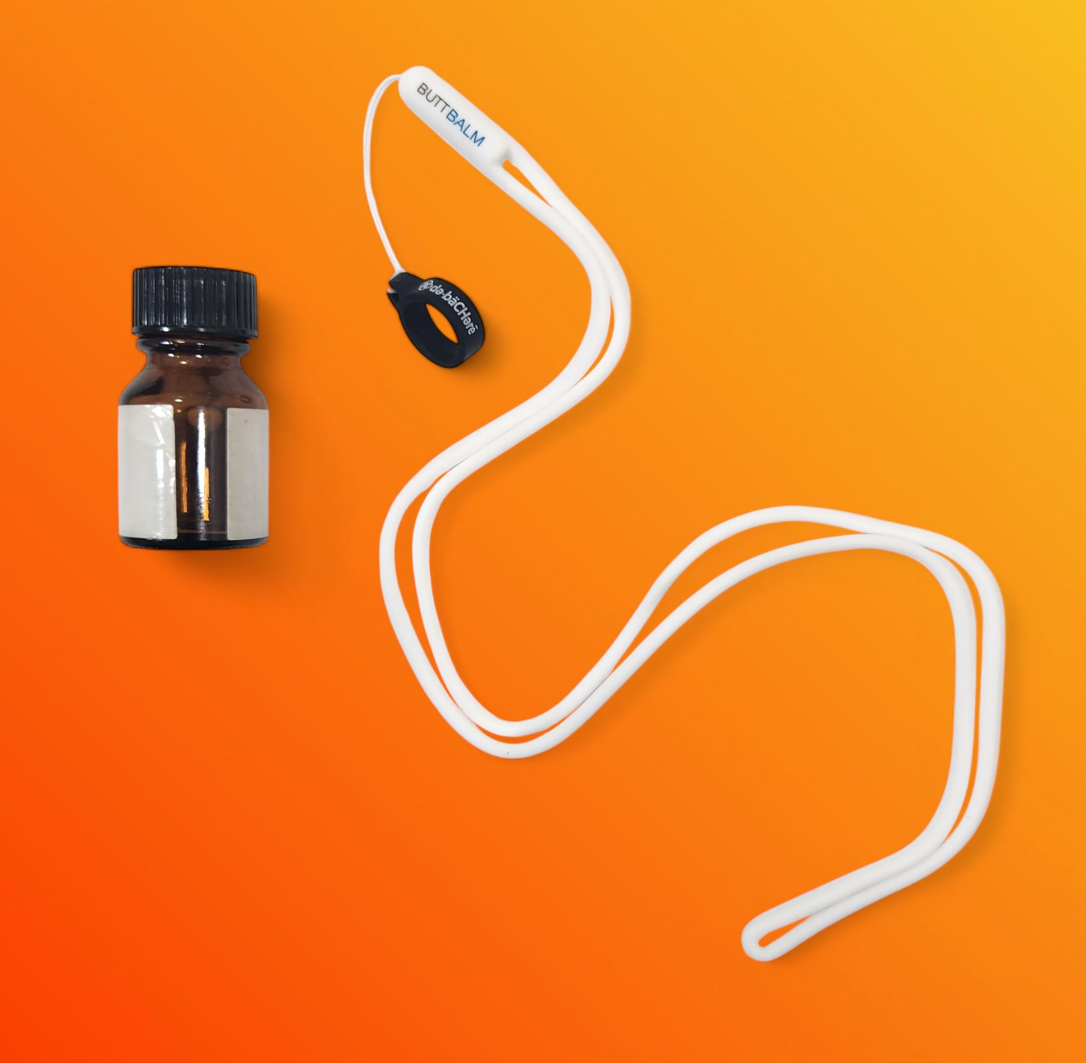 Poppers Holder Strap, Anti-Lost Lanyard, Including Strap String Holder, Silicone Rubber Rings for The Poppers Bottle. (White, Neck Strap)