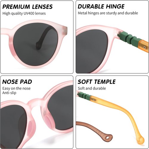 EYEBUDDY Kids Toddler Sunglasses - Polarized UV Protection for Ages 2-8 | Stylish & Safe for Boys & Girls