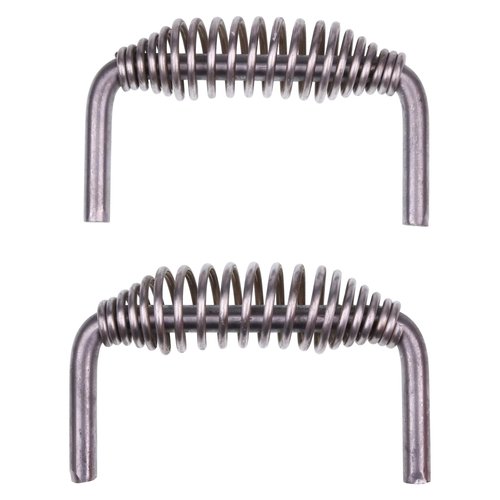 Chamixx 2X 5-3/8" Weld-On Stainless Spring Handles (6" Wide 3.5" Tall) with 1/2" Steel Rod Compatible with BBQ Pits Trailers Grills Wood Stoves Trailers Cabinets and Other Custom Metal Projects