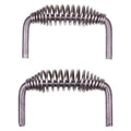 Chamixx 2X 5-3/8" Weld-On Stainless Spring Handles (6" Wide 3.5" Tall) with 1/2" Steel Rod Compatible with BBQ Pits Trailers Grills Wood Stoves Trailers Cabinets and Other Custom Metal Projects