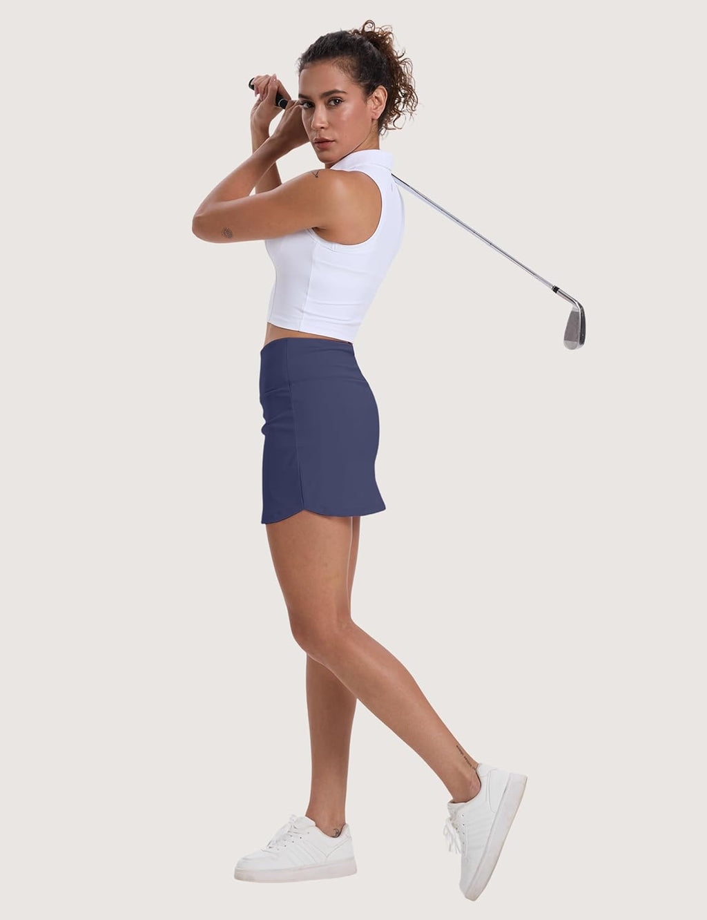 Skiennix Women's Golf Skirt - High Waisted Tennis Skorts with Shorts & Pockets for Athletic Workouts