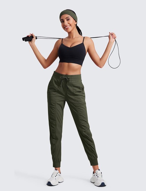 CRZ YOGA Lightweight Workout Joggers for Women - Casual Running Pants with Pockets | 26"/28.5"/30.5" Sizes