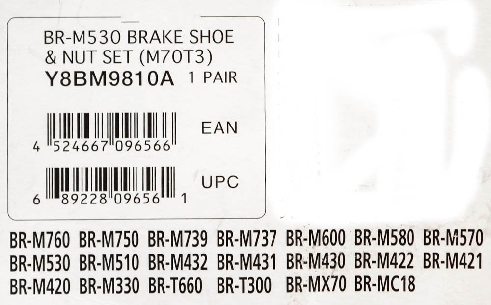 Shimano Deore/LX Bicycle V-Brake Pads - Pair - Y8BM9810A