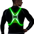 Vizbrite LED Reflective Vest, Light Up Running Vest, Rechargeable Reflective Running Gear for Walking Running Cycling at Night, Adjustable for Men Women