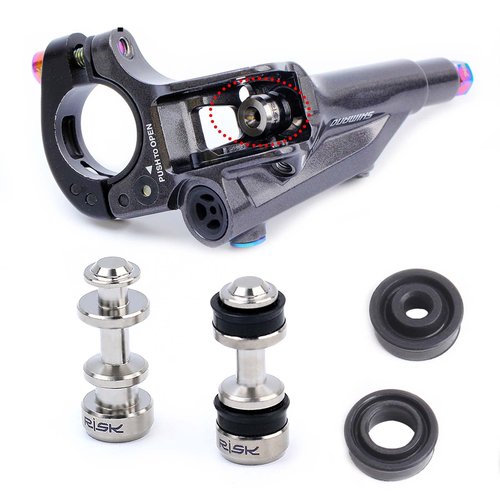JFOYH Titanium Bicycle Brake Lever Piston for Shimano XT M785/M8000 SLX M7000 Hydraulic Disc Brake System Repair Parts-2 Pistons with 4 Sealing Rings