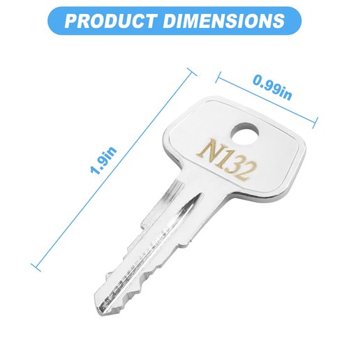 N132 Key Replacement for Thule Rack Core, Key Cylinder for Bike Rack Lock, Roof Cargo Lock, Roof Rack Locks, Cross Bars, Towers, Ski Rack Etc