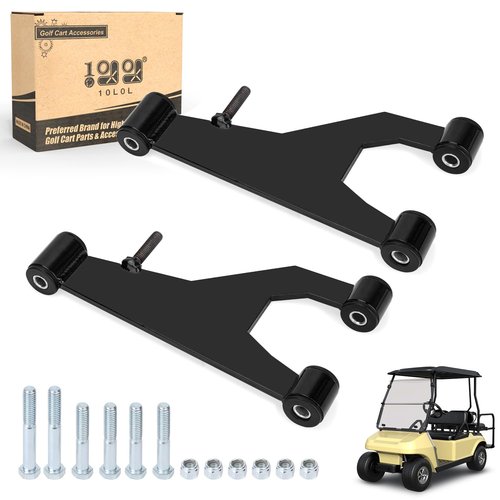 10L0L Golf Cart Delta A-Plate Sub Assembly and Screws Nuts Fits Club Car DS Gas & Electric Carts 1993-Up A-arm Control Arm Front Suspension and Bushing Kit 1016353 1016387 0002402 0008754 Pack of 2
