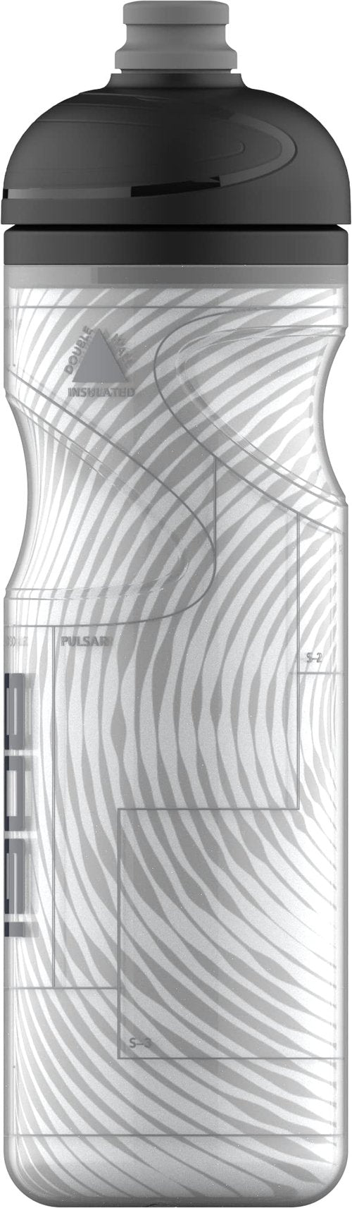Sigg - Soft Bike Water Bottle - Pulsar Therm Snow - Insulated - Squeezable - Dishwasher Safe - Lightweight - Leakproof - BPA Free - Sports Bottle with SureSnap® Valve - Gray - 22 Oz