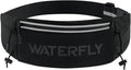 WATERFLY Running Belt - Breathable Fanny Pack with 3 Pockets for Fitness | Fits All Phones - Black