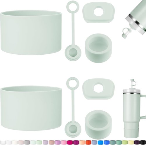 HYZ Silicone Spill Proof Stopper Set - 8 Piece Accessories for Stanley H2.0 Tumblers | Mist Color