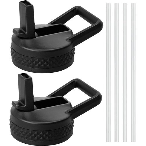 DYSANKY Straw Lids for Wide Mouth Water Bottles - Handle Design, with Straw Brushes, Leak - Proof Accessories