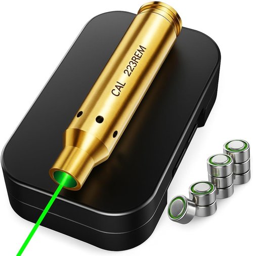 Marmot Green&Red Laser Bore Sight 5.56mm 223 Green Laser Boresighter Red Laser Boresighter with 9 Batteries