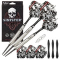 Viper Sinister 95% Tungsten Steel Tip Darts Set 25g Slim Barrel, Includes Shafts & Flights