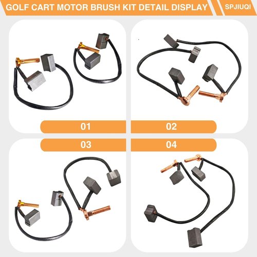 SPJIUQI 2Pcs JU2-H1801-20-00 Motor Brush Kit for Yamaha G14 G16 G19 G20 G21 G22 Golf Carts 2007-Up w/Hitachi 2.6Kw Motor