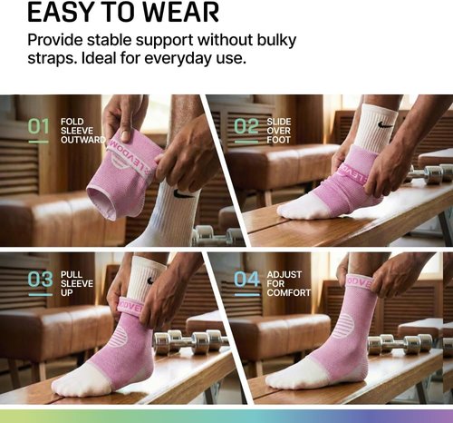 Modvel Ankle Brace - Compression Sleeve for Sprains & Tendonitis Relief | Unisex Support for Running & Sports