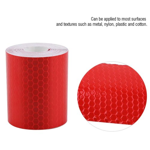 ZJchao Bikes Frame Tape, Bikes Stickers Sticker for Tape Reflectors for Driveway Entrance Reflective Trailers Safety Adhesive (Red)