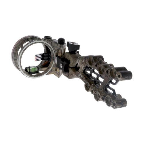 TRUGLO Carbon Hybrid 5-Pin Durable Ultra-Lightweight Micro-Adjustable Bow Sight with Large Circular Field of View, Toolless Micro Adjustment, Real-Tree Camo