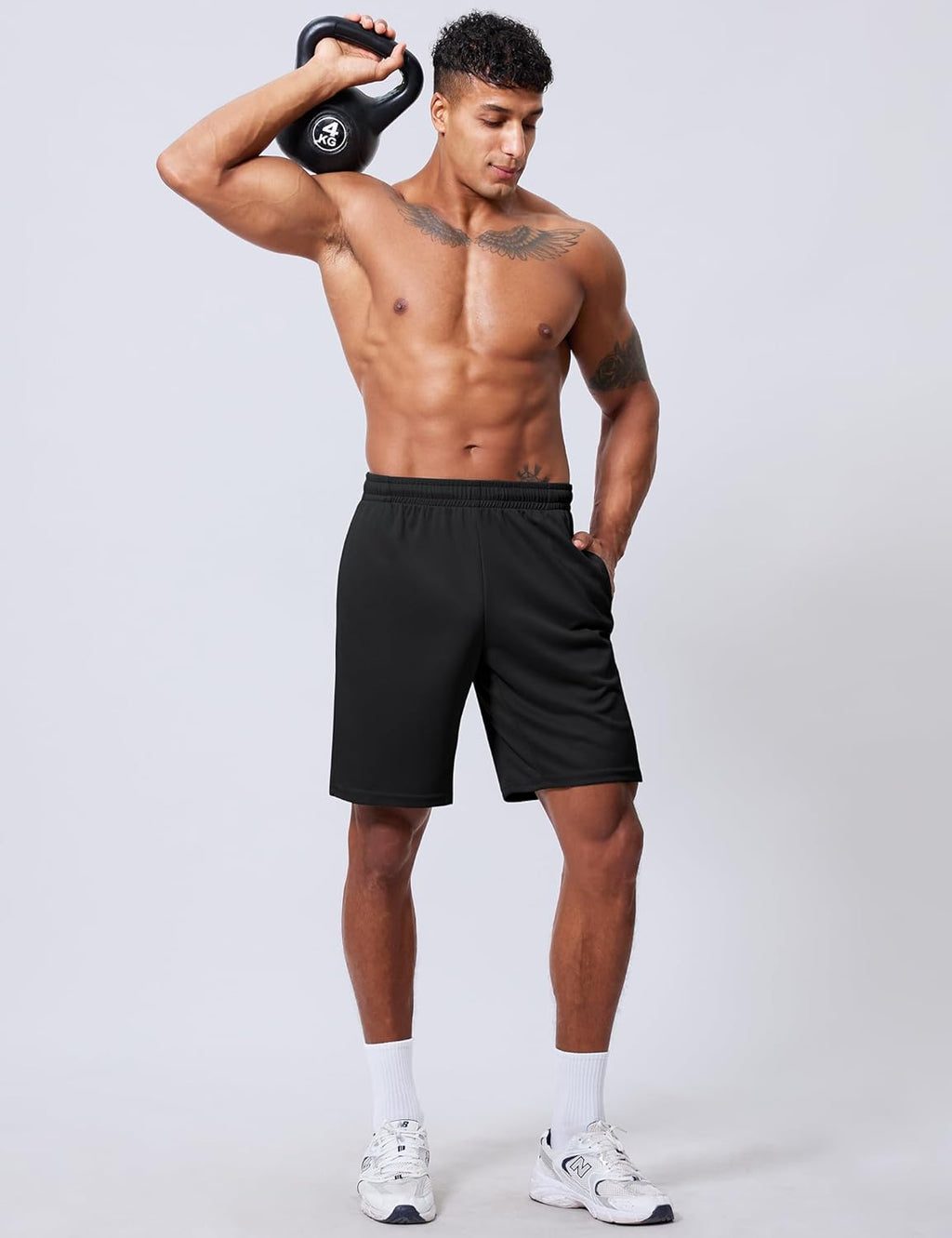 Skiennix Men's Athletic Shorts - Quick Dry Mesh Basketball Design | 9-Inch Inseam, Lightweight Gym Wear