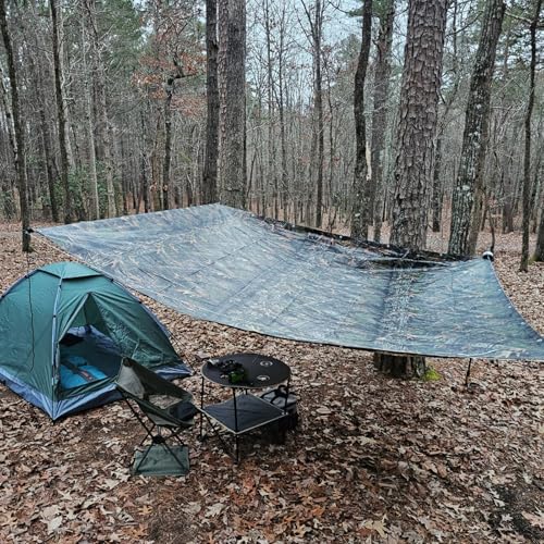 12x20 Feet Heavy Duty Waterproof Camo Tarp Cover 11 Mil for Outdoor Camping Hunting