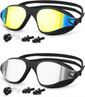 MOXTOYU Swimming Goggles - Professional Anti-Fog, UV Protection | 2-Pack for Adults & Youth