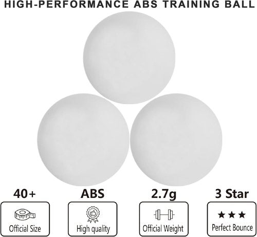 3 Star Ping Pong Balls - High-Performance ABS Table Tennis Balls for Training & Games