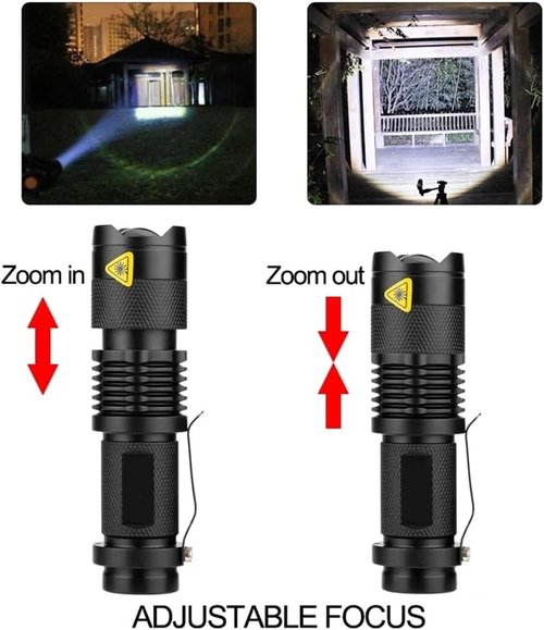 KOMI LED Flashlights - High Lumens 5-Pack | Waterproof & Adjustable Focus for Outdoor Use