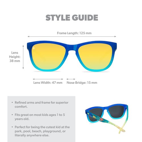 Knockaround SpongeBob SquarePants Kids Premiums Polarized Sunglasses for - UV400 Protection