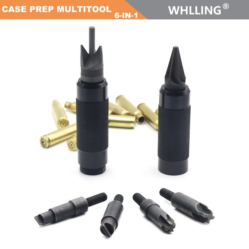 Case Prep Multitool, Case Chamfer Deburring Hand Tools for Reloading, Fits Case. 17-. 45 Caliber, Primer Pocket Cleaners Reamers for Removing Crimps