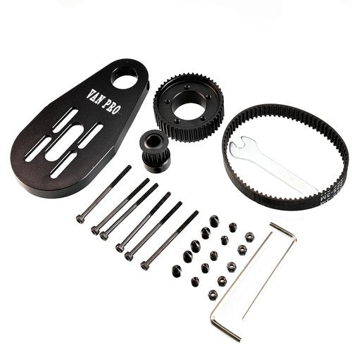 vanpro® DIY Electric Long Skateboard 7243PU70MM Wheel Drive Wheel Pulleys Kit Parts Double Kicktail Small Fish Brush Street (7243Pulley+5065 Motor Mount)