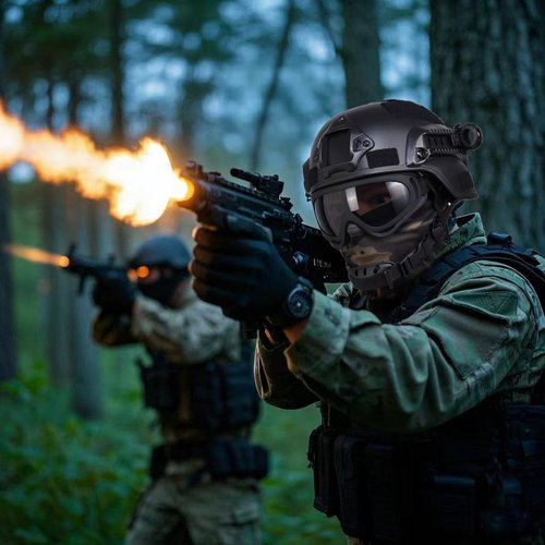 Airsoft Helmet Full Face, Tactical Helmet with Airsoft Mask and Anti-Fog Goggles, Military Helmets, Paintball Helmet, Tactical Full Face Protection, Airsoft Accessories, Military Gear (Black)