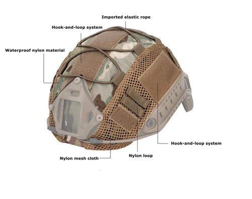 Jadedragon Army Tactical Series Airsoft Paintball Helmet Cover - Black